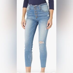 Kut from the Kloth Connie High Rise Skinny Ankle Raw Hem and Waist Jean Size 2